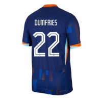 Echipament fotbal Olanda Denzel Dumfries #22 Tricou Deplasare European 2024 maneca scurta